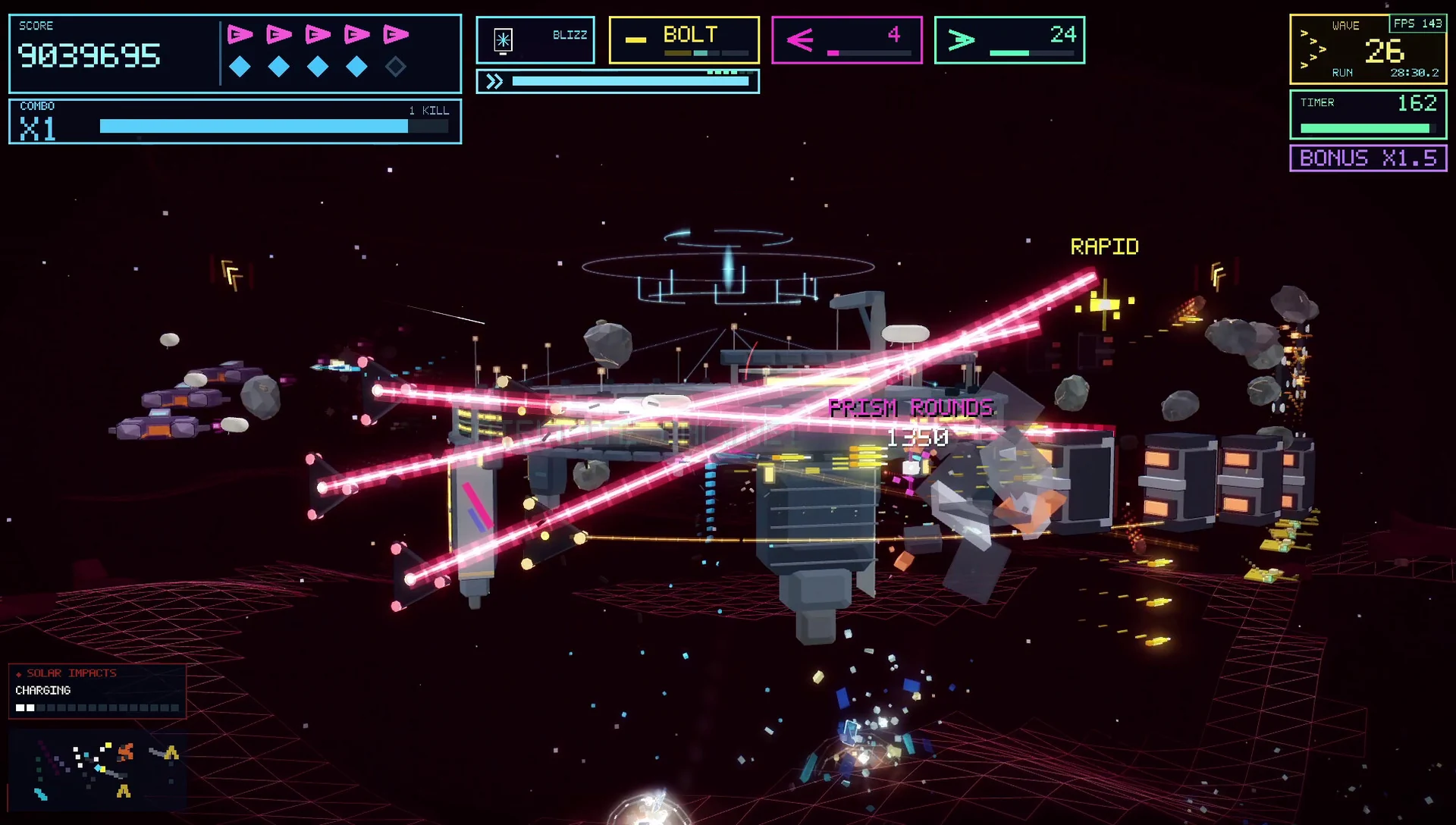 Arcade combat in full swing