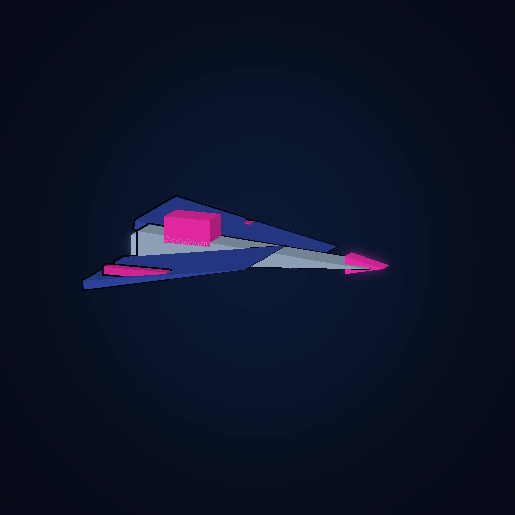 Interceptor in-game 3D model, orbital view 1 of 6