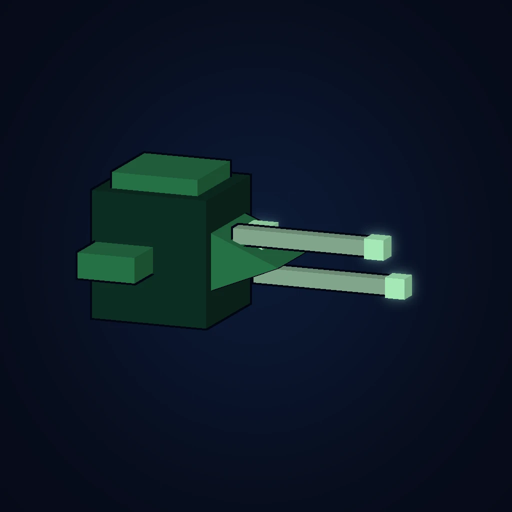 Turret in-game 3D model, orbital view 1 of 6