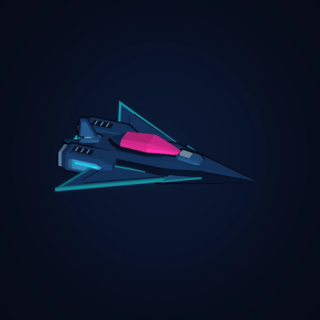 Neon Breaker in-game 3D model, orbital view 1 of 6