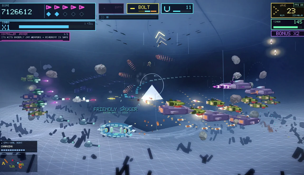 Vortex gameplay in Neon Breaker